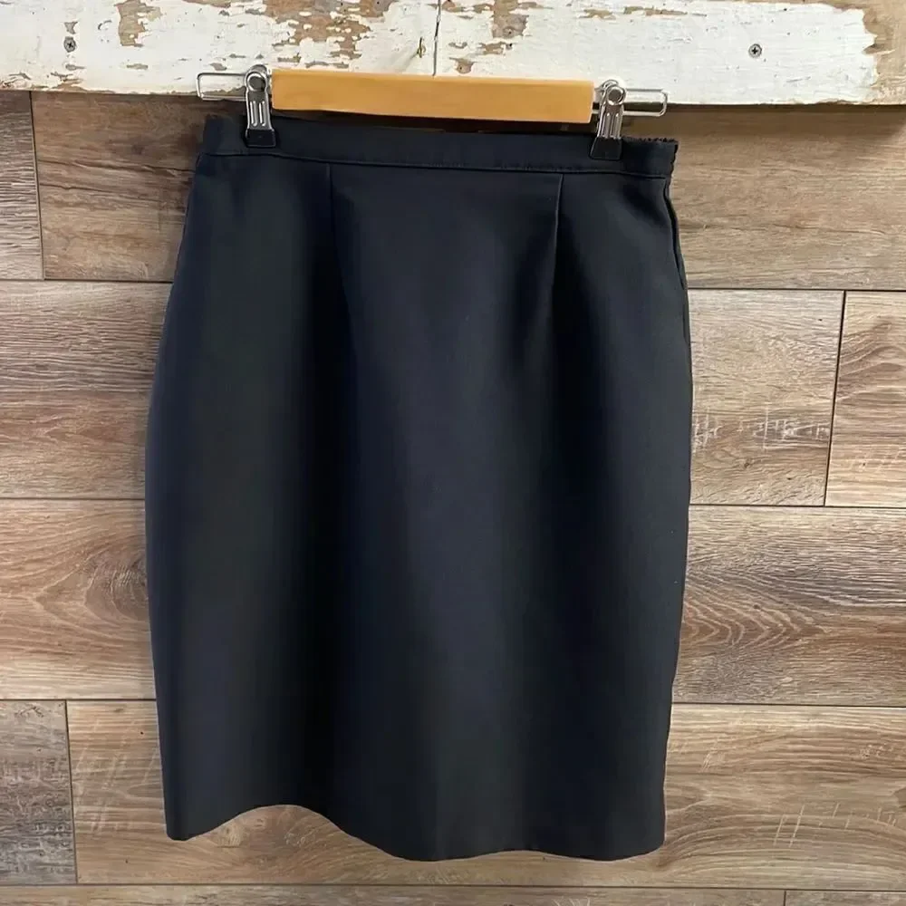 Kathi Lee Collection Ladies Pencil Skirt Size 12 Black Above Knee Vintage